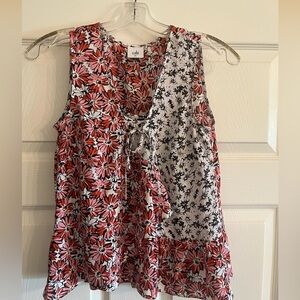 Cabi Size XS Seraphina Double Layer Blouse Tank Top 2 in One
